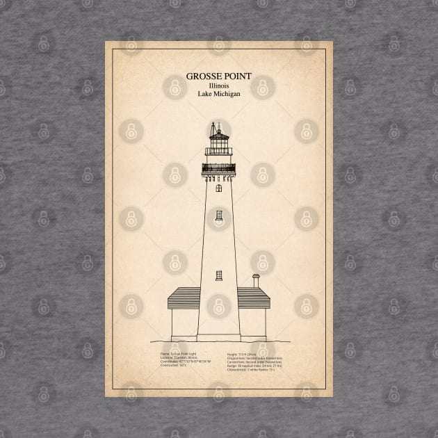 Grosse Point Lighthouse - Illinois - SD by SPJE Illustration Photography